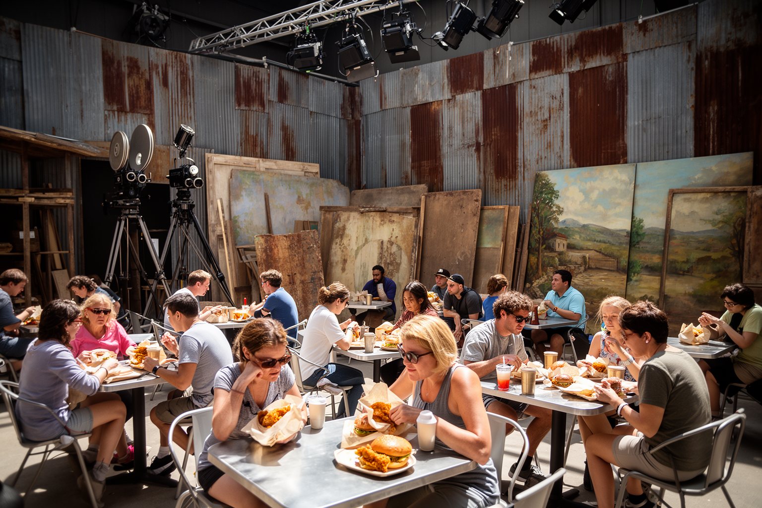 Hollywood Studios Food Spots: Where to Eat Like a Star Quick-service lunch in a film backlot-style dining area at Hollywood Studios