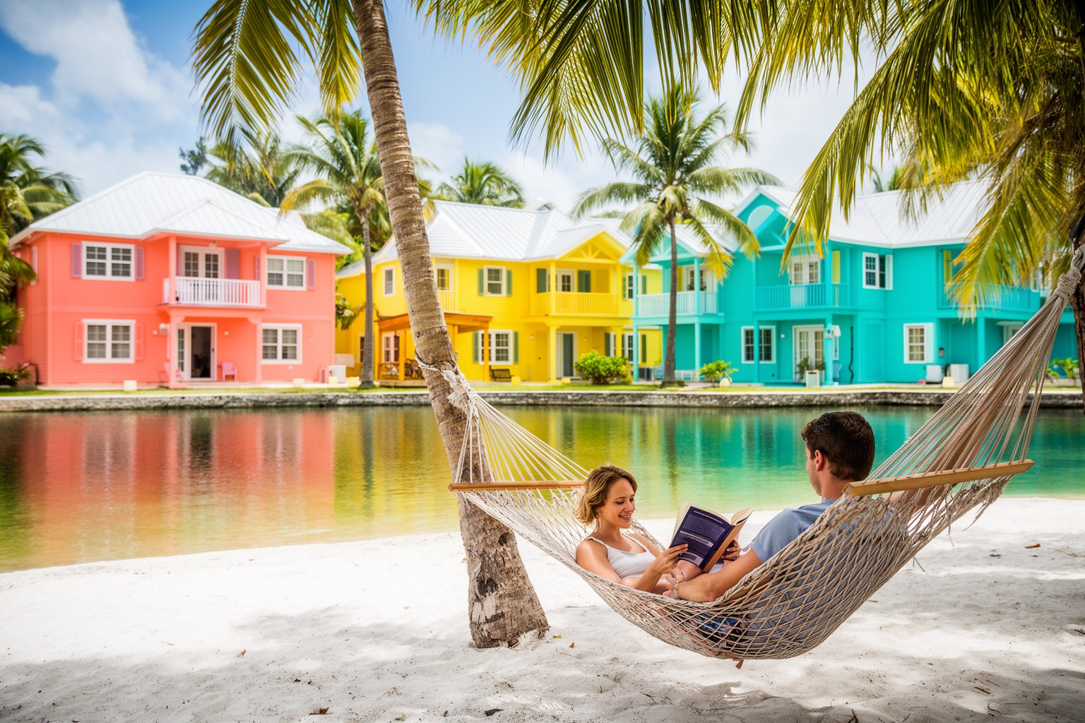 Discover the Magic: Top 10 Disney World Orlando Hotels You Must Visit! Coral, yellow and turquoise buildings beside the beach at Disney's Caribbean Beach Resort