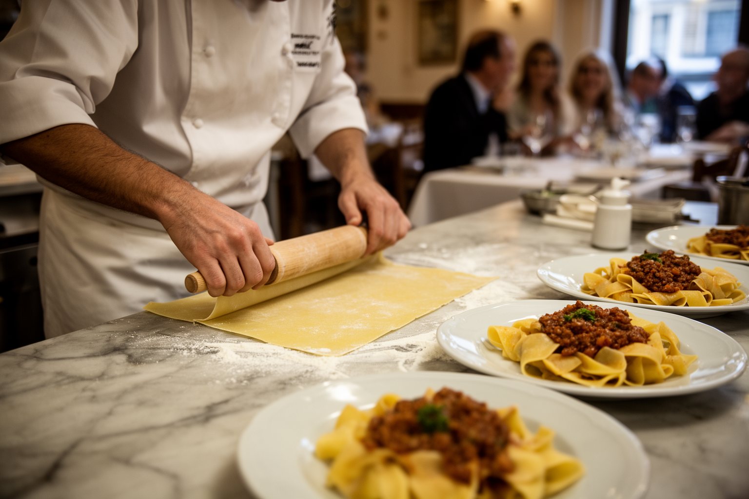 10 Must-Try Restaurants at Universal Studios Florida: Your Ultimate Guide Chef rolling fresh pasta in the open kitchen at VIVO Italian Kitchen at CityWalk