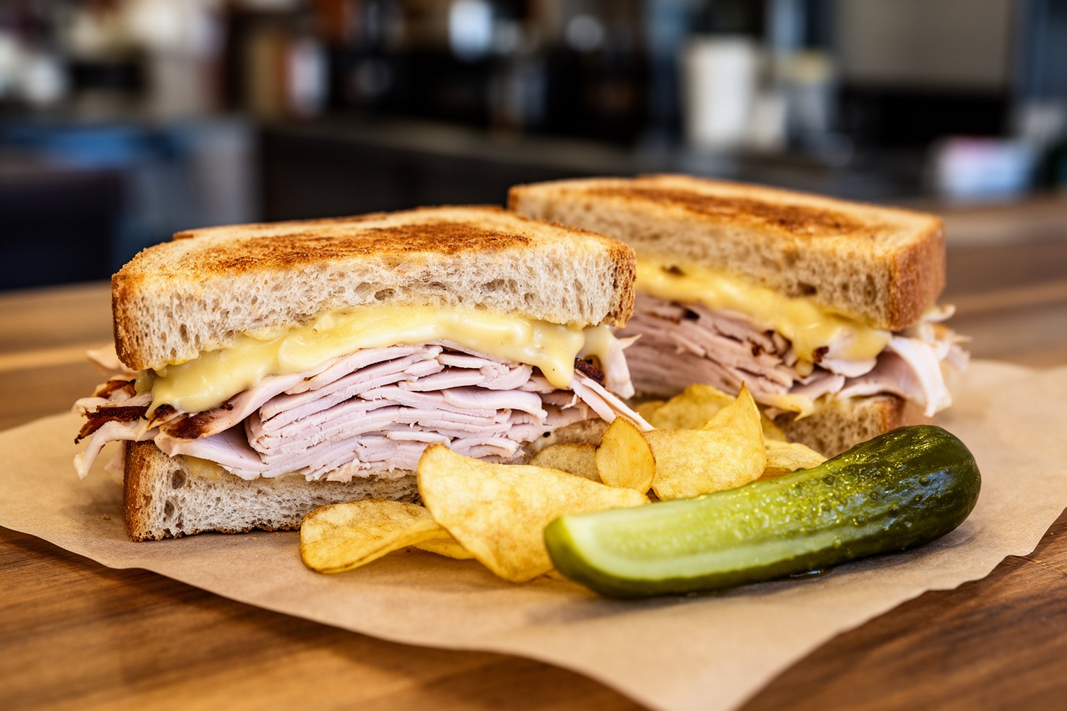 10 Must-Try Restaurants at Universal Studios Florida: Your Ultimate Guide Pressed handcrafted sandwich with chips and a pickle at Bread Box at CityWalk