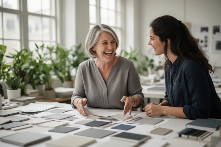 Reinventing Yourself: The Guide to Changing Careers Later in Life Woman in her fifties on her first day in a bright design studio after changing careers later in life
