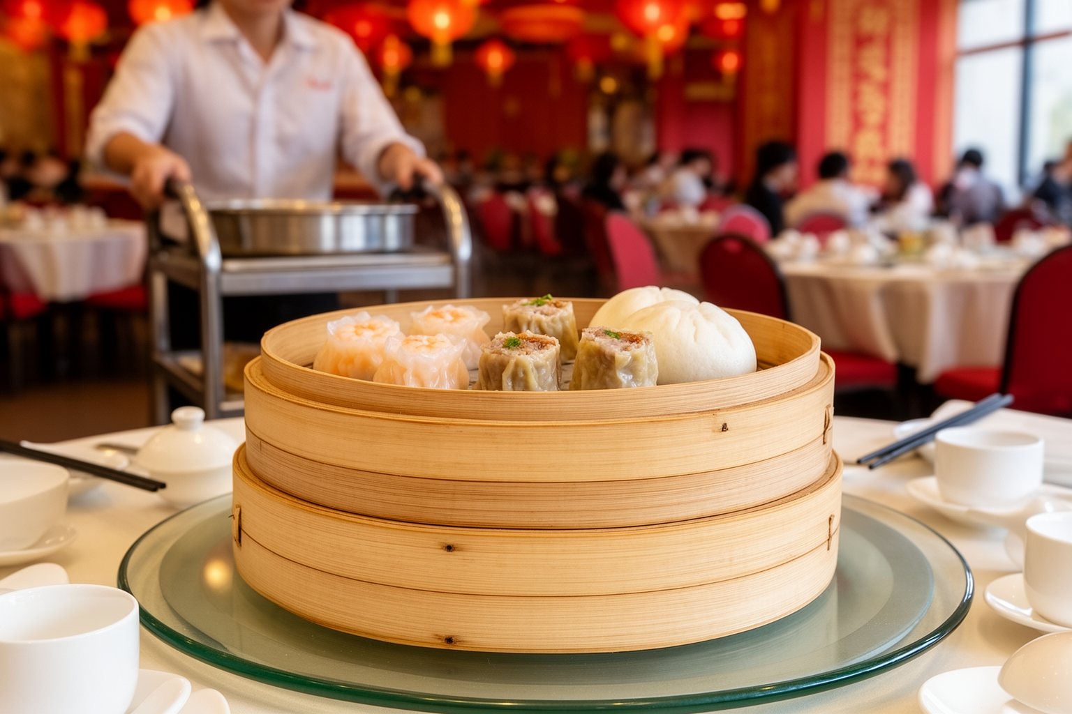 Las Vegas Foodie Spots: 8 Off-Strip Eateries Worth the Trip Bamboo steamer baskets of dumplings and barbecue pork buns at a dim sum lunch in an off-Strip Las Vegas Chinese restaurant