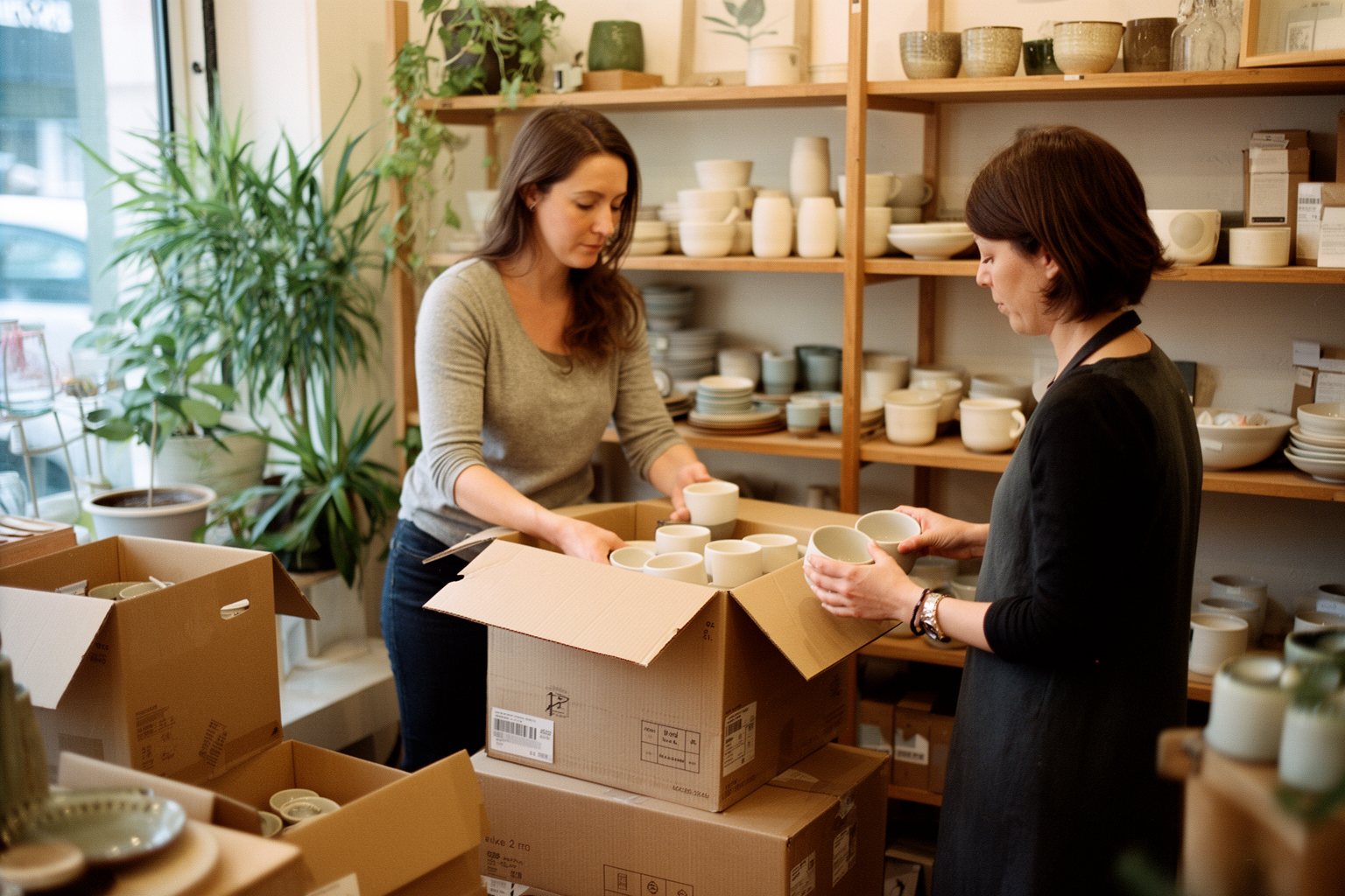 Maximizing Profits: The Art of Selling on Etsy Maker delivering a wholesale order of handmade goods to a local boutique
