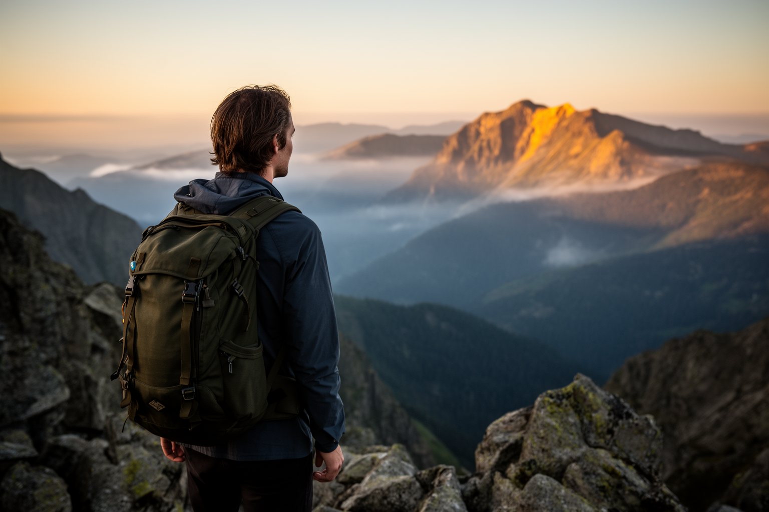 The Secret to Making Money in Your Sleep: Best Passive Income Side Gigs Traveler with a backpack looking out from a mountain viewpoint at sunrise