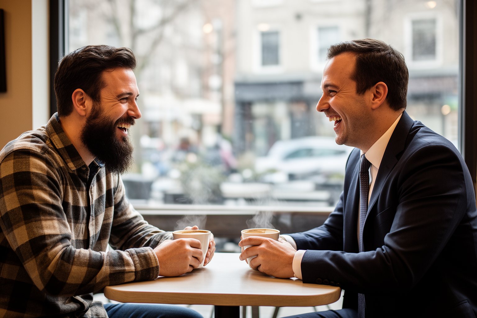 Raising Teenage Twins: The Teen Years and Beyond Adult twin brothers catching up over coffee at a café