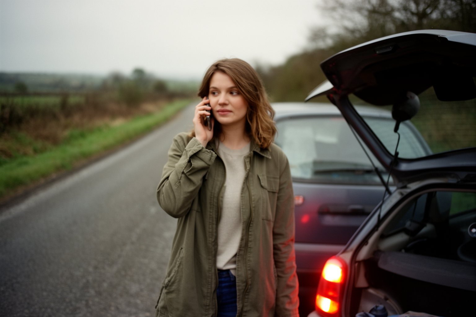 Money Advice for Your 20s: What I Wish I Knew Young driver waiting beside a broken-down car at the roadside, the kind of surprise an emergency fund covers