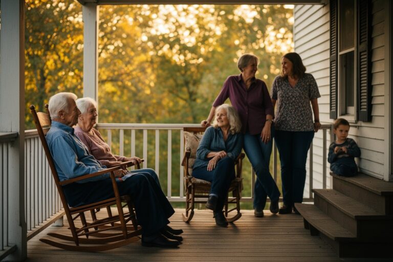Estate Planning: The Silent Key to Generational Wealth Grandparents, parents and grandchildren relaxing together on a family home porch, generational wealth