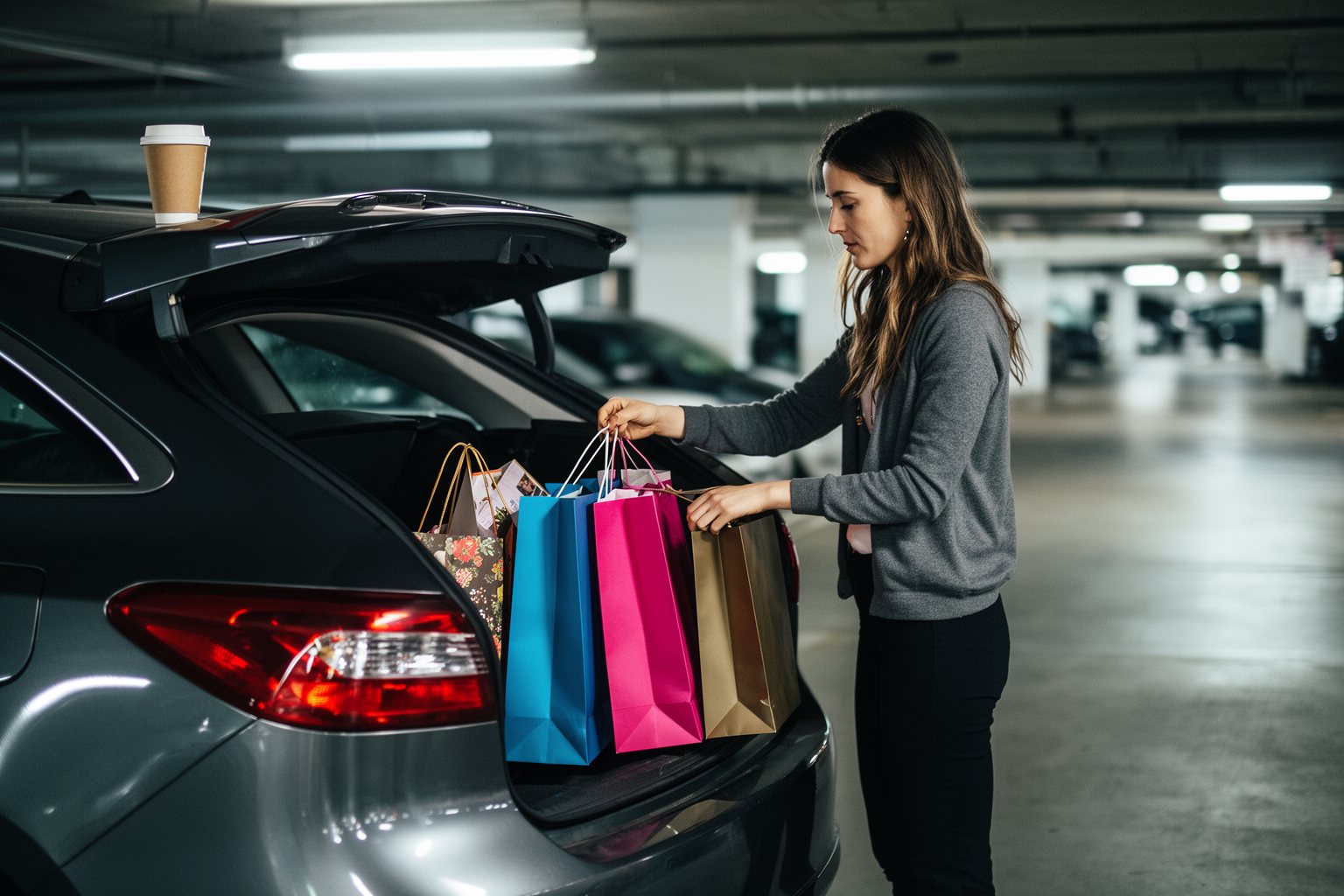 Money Advice for Your 20s: What I Wish I Knew Young professional loading designer shopping bags into a new car, a picture of lifestyle inflation