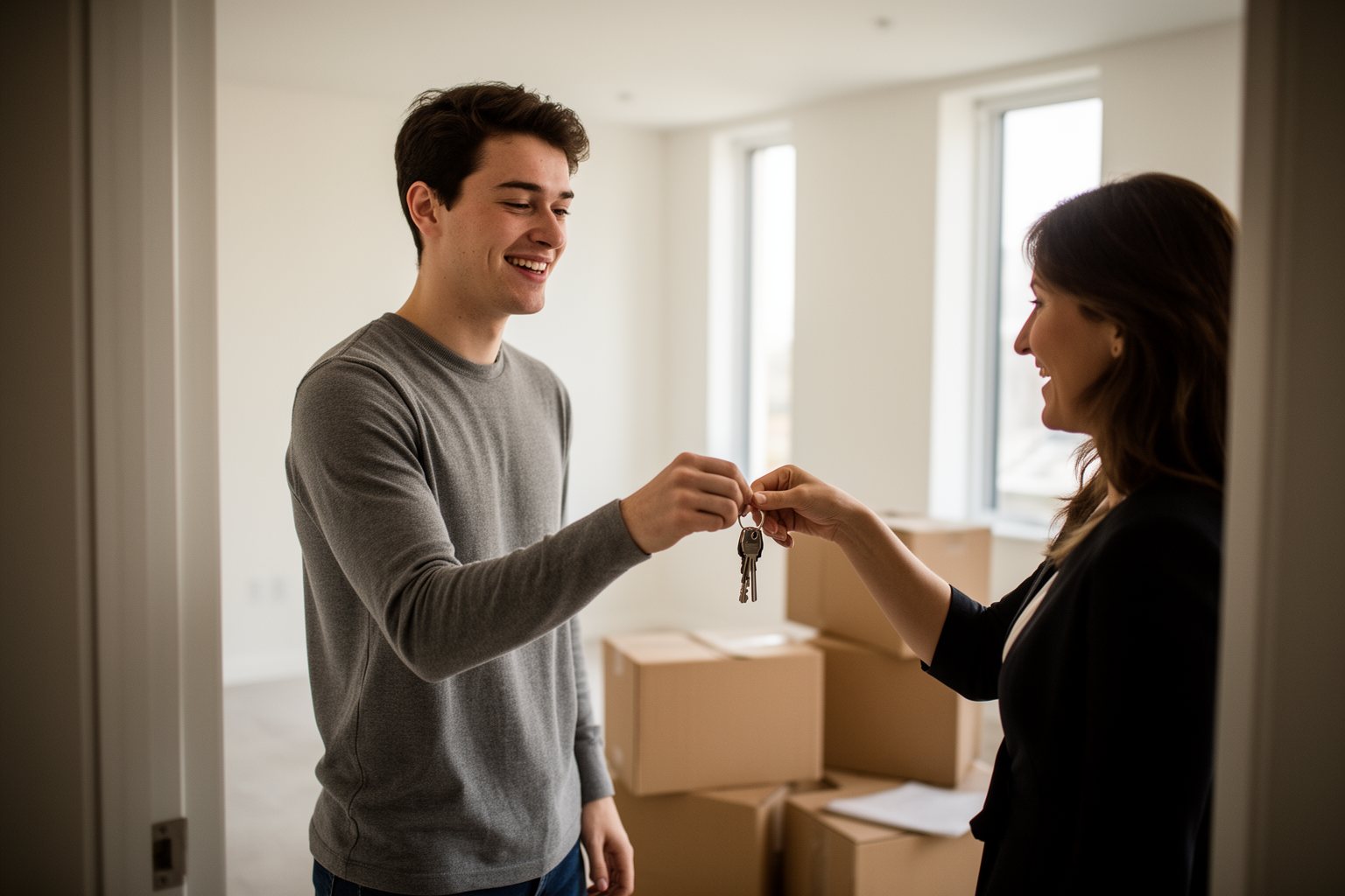 Credit Score vs GPA: Why Your Credit Matters More Young renter receiving keys to a new apartment after an approved application