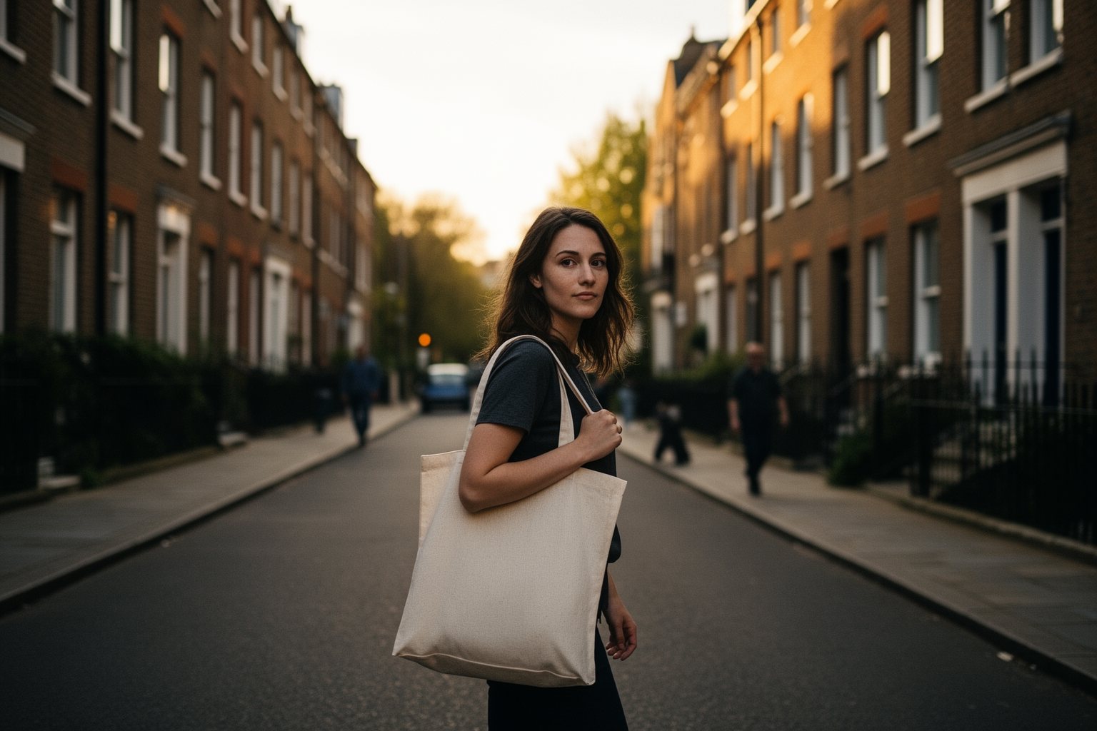 Money Advice for Your 20s: What I Wish I Knew Young woman walking to work through the city at sunrise, putting money advice for your 20s into practice