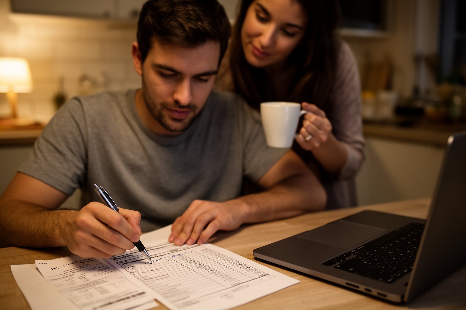 8 Budgeting Basics You Probably Don't Know Man assigning every dollar of income to categories on a paper zero-based budget