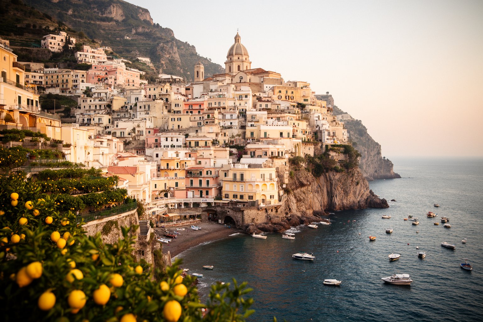 10 Secret Destinations Only Travel Pros Know Pastel cliffside houses stacked above the sea on Italy's Amalfi Coast