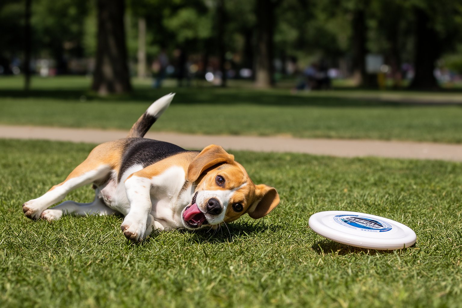 10 Epic Fails: Hilarious Pet Antics That Went Viral Beagle tumbling on the grass after missing a frisbee, one of many hilarious pet antics