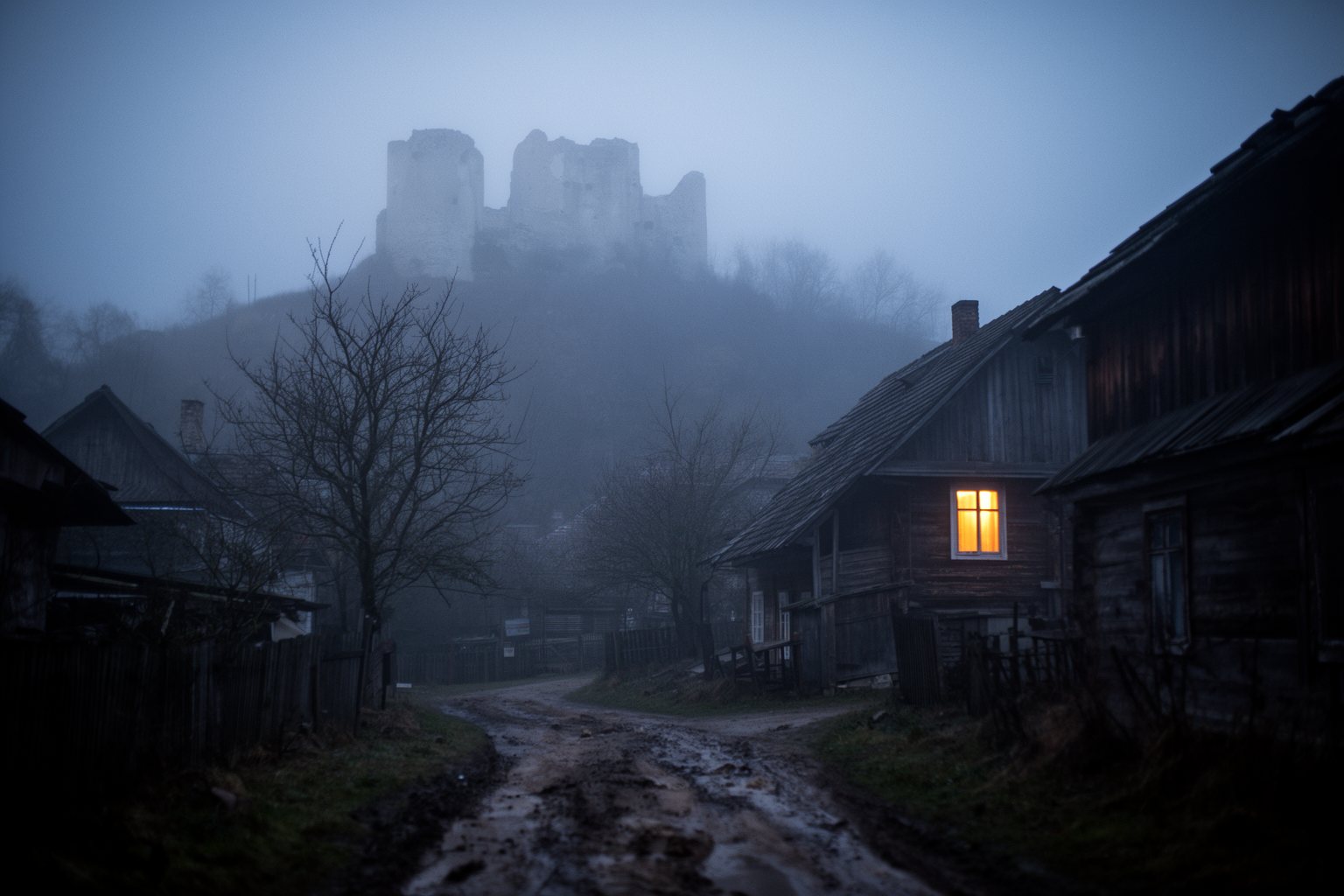 Top 10 PC Games You Can't Afford To Miss Foggy old mountain village at dusk, the eerie mood of a survival horror game