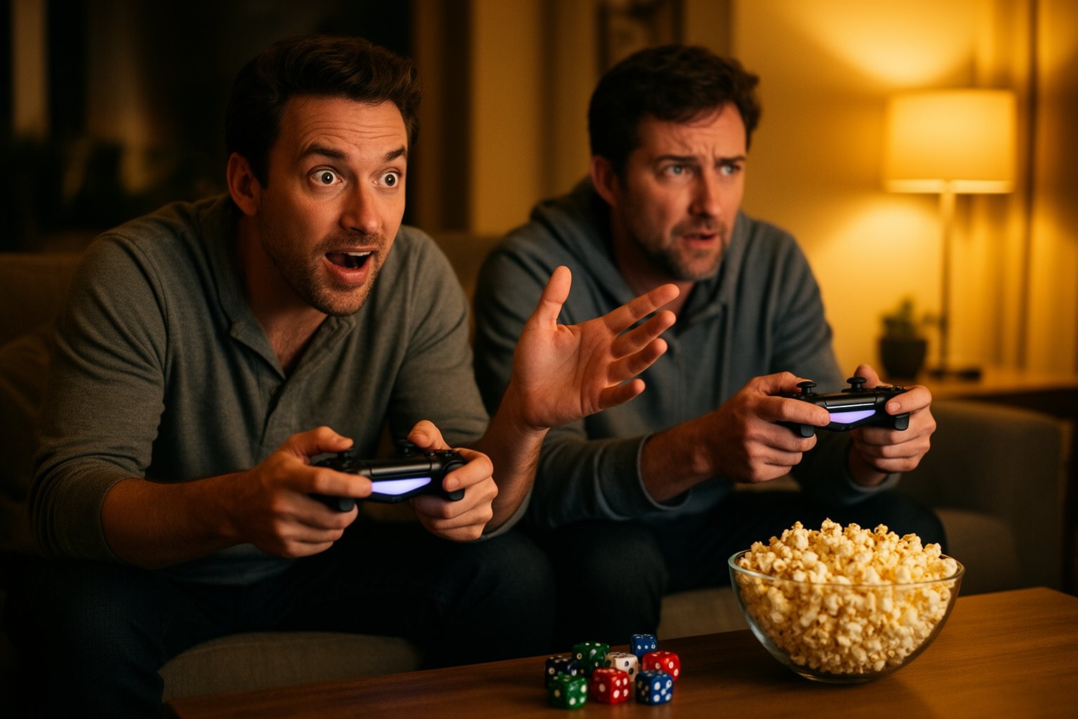 Top 10 Games of 2023: The Best of Every Genre Two friends playing a fantasy role-playing game in co-op on a sofa