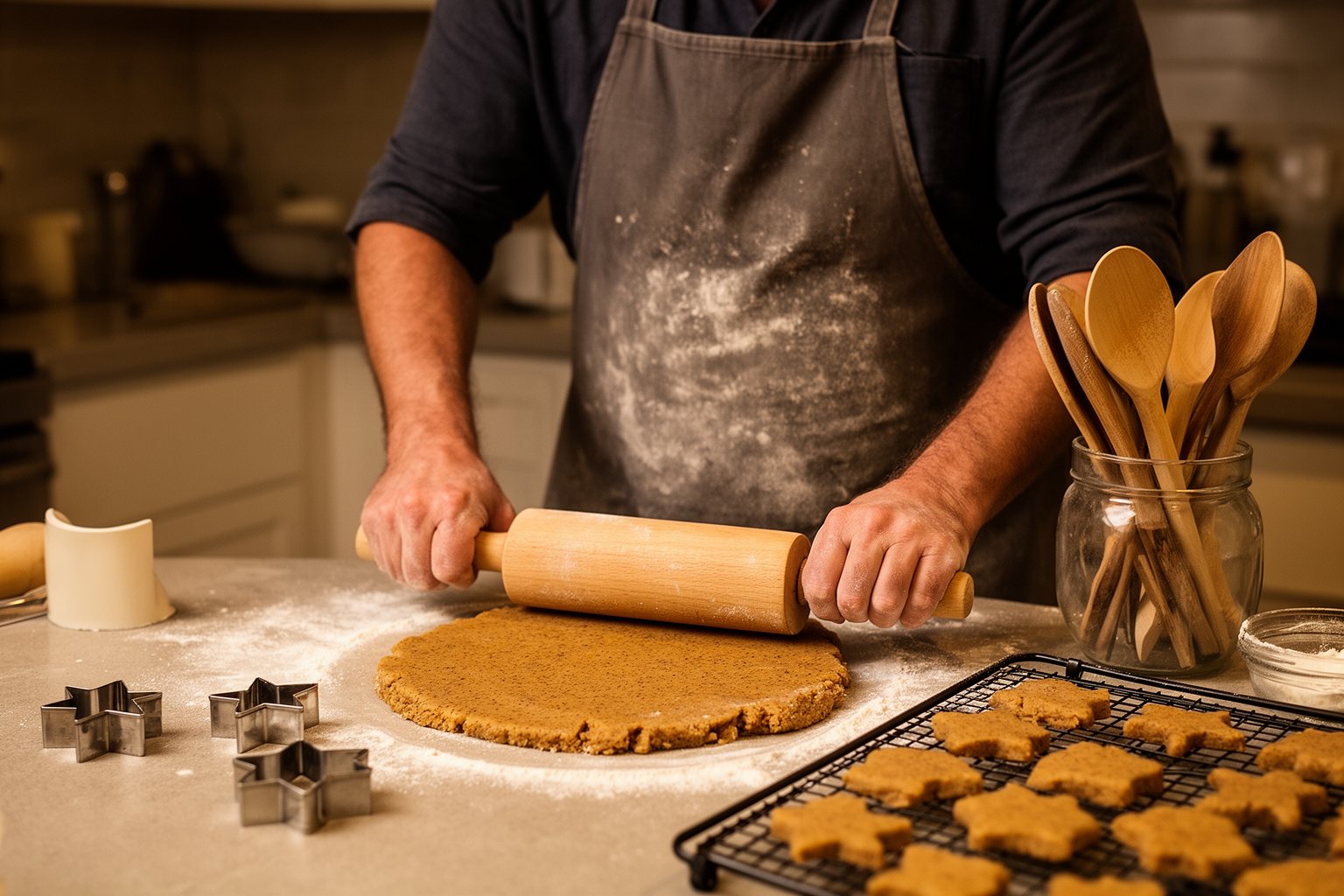 The Ultimate Guide to Spending Holidays Alone Man baking a new holiday recipe alone in his kitchen as a personal tradition