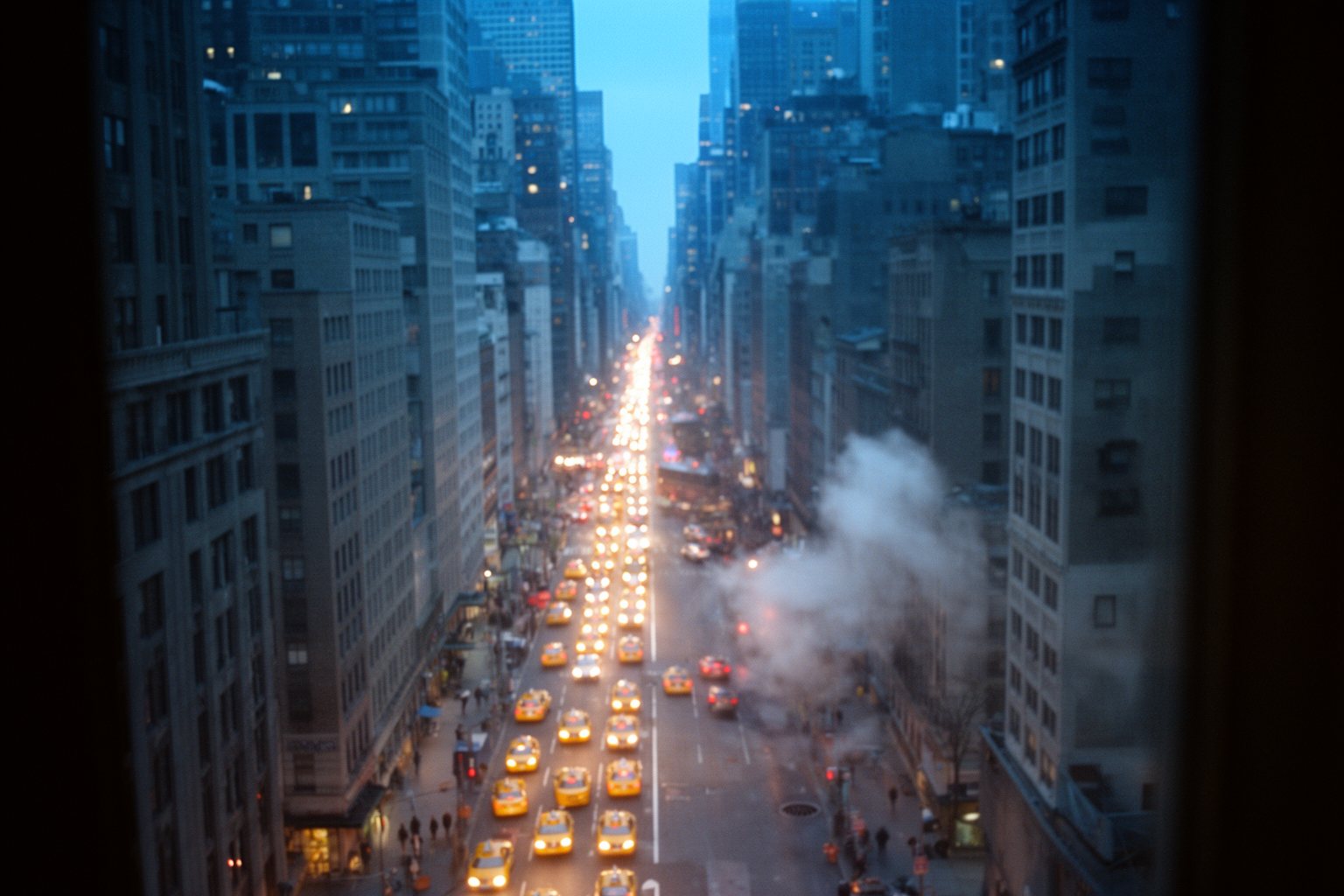 Unveiling the Top 10 Must-Visit Destinations: Your Ultimate Travel List Busy Manhattan avenue at dusk with yellow taxis and pedestrians between tall buildings in New York City