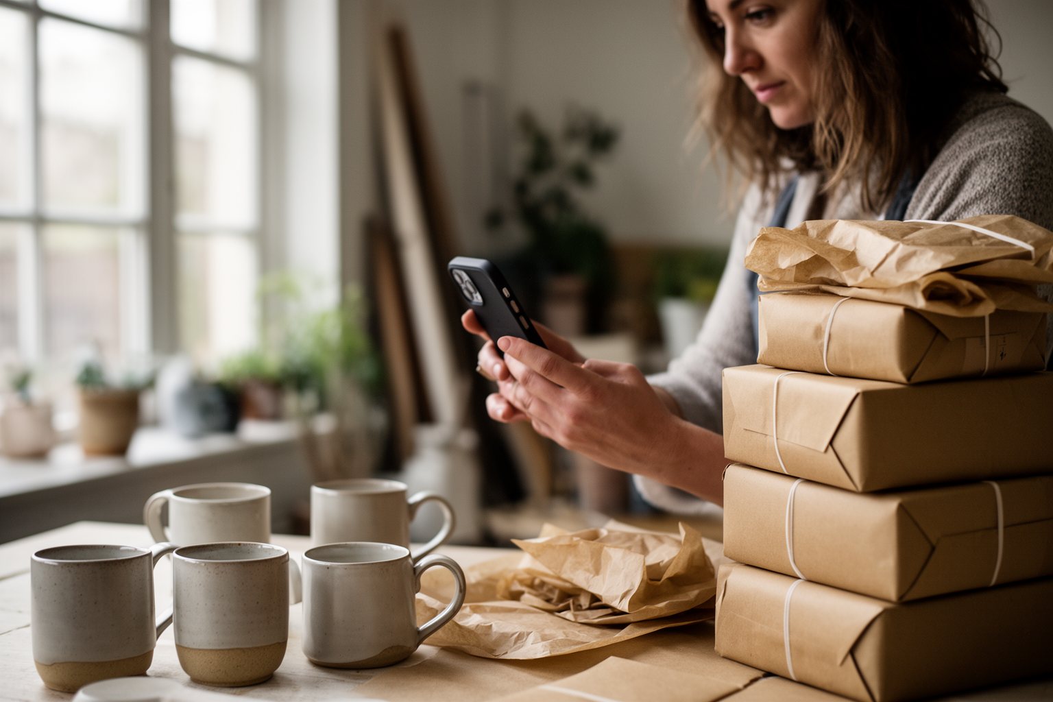 Pros and Cons of Social Media: A Double-Edged Sword Small business owner photographing handmade products for a social media shop
