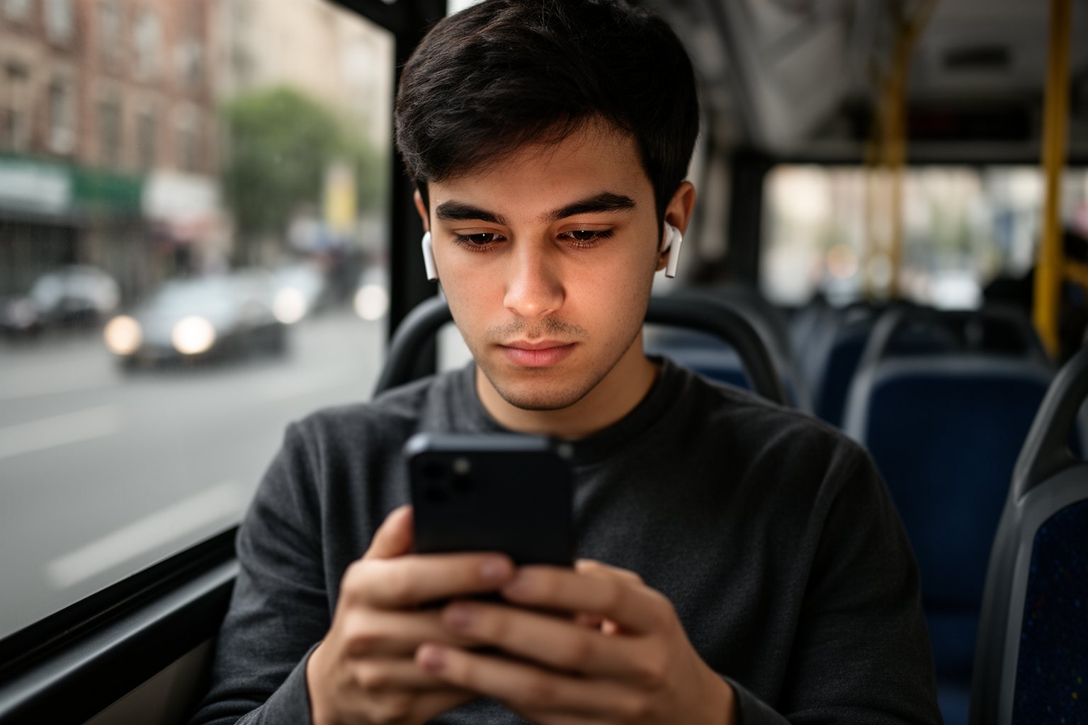 Star-Politicos: Is Mixing Celebrities and Politics a Ticking Time Bomb? Young adult following celebrity political content on a phone while commuting