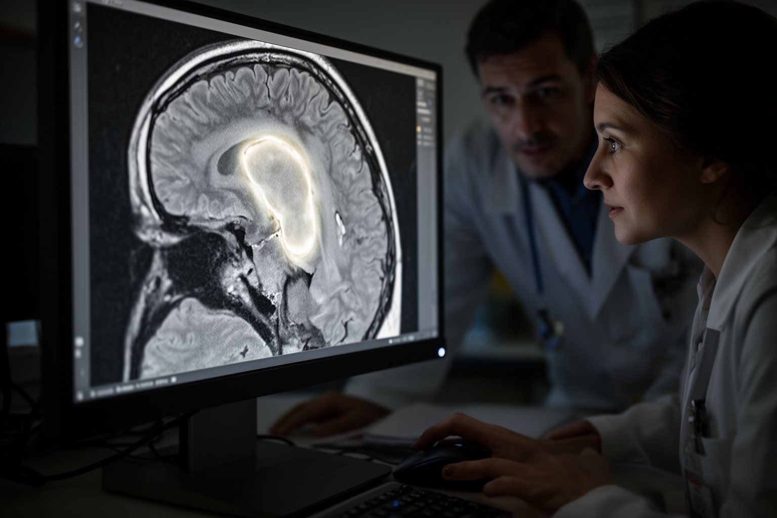 Unleash Your Genius: Unlock the Secrets of AI and Machine Learning Today! Radiologist reviewing scans on monitors, an everyday application of artificial intelligence