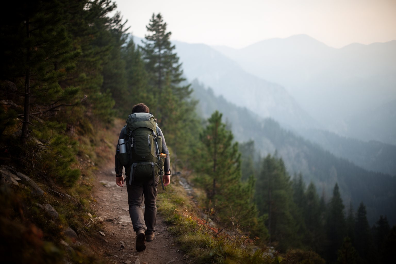 Budget Backpacking Trip: Plan, Pack and Pick a Destination Backpacker walking a mountain trail with a large pack