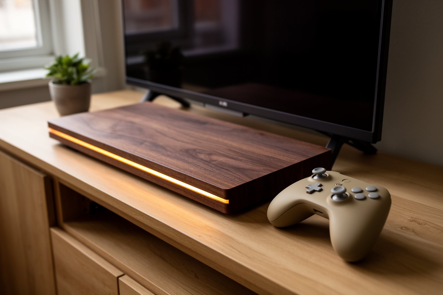 Unveiling the Unseen: The Ultimate Guide to The Latest PlayStation 5 Games Sleek next-gen game console on a media unit beneath a TV, with its controller beside it